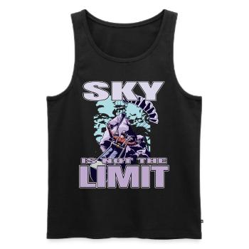 Sky is the Limit - Paraglider Spruch - Men's Premium Organic Tank Top - black - Front - AI Model Male 178 light (178cm)