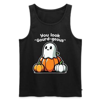 Du Siehst Kürbis-geous Aus - Halloween Outfit - Männer Premium Bio Tank Top - Schwarz - Vorne - AI Model Male 178 light (178cm)