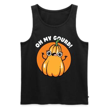 Oh Mein Kürbis - Lustiges Herbst Outfit - Männer Premium Bio Tank Top - Schwarz - Vorne - AI Model Male 178 light (178cm)