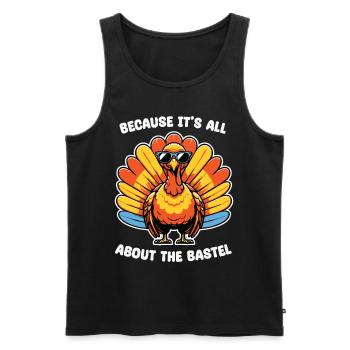 Alles Fürs Truthahn-Fest - Lustiges Outfit - Männer Premium Bio Tank Top - Schwarz - Vorne - AI Model Male 178 light (178cm)