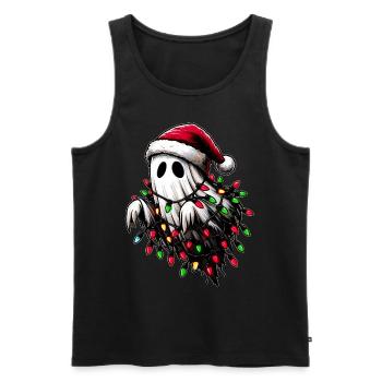Mignon fantôme Halloween costume Noël H - Débardeur bio Premium Homme - noir - Devant - Michal (187cm)