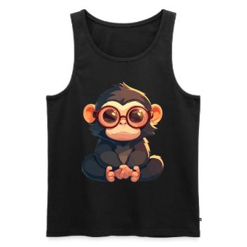 Bonobos Bonobo - Men's Premium Organic Tank Top - black - Front - Michal (187cm)