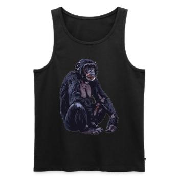 Bonobos Bonobo - Men's Premium Organic Tank Top - black - Front - Michal (187cm)