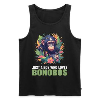 Bonobos Bonobo - Men's Premium Organic Tank Top - black - Front - Michal (187cm)