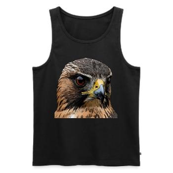 Falcons - Men's Premium Organic Tank Top - black - Front - Michal (187cm)