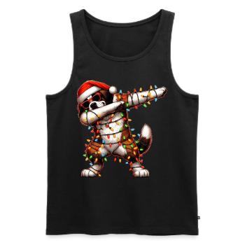 Tupfende Bernhardiner Hund Sonnenbrille Niedlich W - Männer Premium Bio Tank Top - Schwarz - Vorne - Michal (187cm)