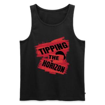 Tipping the Horizon - Paragliding Saying - Men's Premium Organic Tank Top - black - Front - AI Model Male 178 light (178cm)