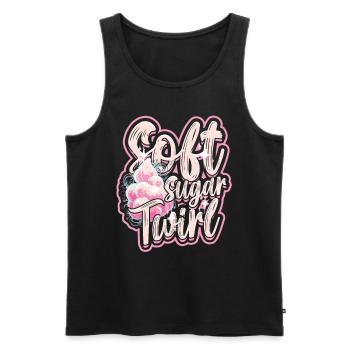 Barbe à papa Soft Sugar Twirl - Débardeur bio Premium Homme - noir - Devant - Michal (187cm)