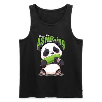 ASMR Whisper Shh... I'm ASMR-ing - Men's Premium Organic Tank Top - black - Front - AI Model Male 178 light (178cm)