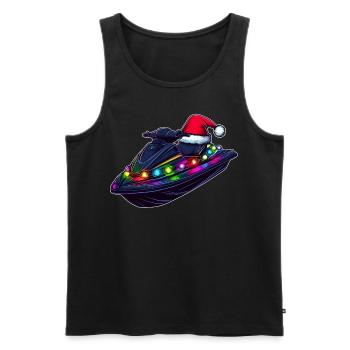 Jet Ski Jet Skiing Weihnachtsmütze Xmas - Männer Premium Bio Tank Top - Schwarz - Vorne - AI Model Male 178 light (178cm)