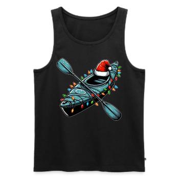 Kajakfahren Kajakfahrer Weihnachtsmütze Xmas - Männer Premium Bio Tank Top - Schwarz - Vorne - Michal (187cm)