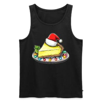 Key Lime Pie Santa Hat Xmas - Men's Premium Organic Tank Top - black - Front - Michal (187cm)