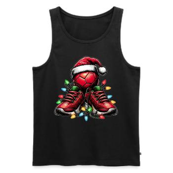 Kickball Team Weihnachtsmütze Xmas - Männer Premium Bio Tank Top - Schwarz - Vorne - AI Model Male 178 light (178cm)