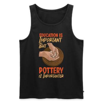 Pottery Ceramics Artist Education - Männer Premium Bio Tank Top - Schwarz - Vorne - AI Model Male 178 light (178cm)