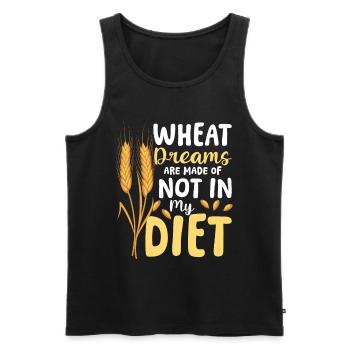 Wheat dreams are made of these not in my diet - Männer Premium Bio Tank Top - Schwarz - Vorne - AI Model Male 178 light (178cm)