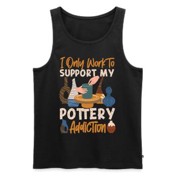 Pottery Ceramics Artist I Only - Men's Premium Organic Tank Top - black - Front - Michal (187cm)
