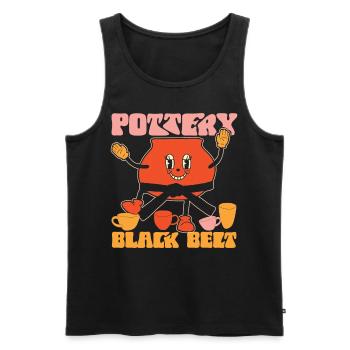 Pottery Ceramics Artist Pottery - Men's Premium Organic Tank Top - black - Front - Michal (187cm)
