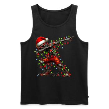 Dabbing Zombie Sonnenbrille Niedlich Weihnachten X - Männer Premium Bio Tank Top - Schwarz - Vorne - Michal (187cm)