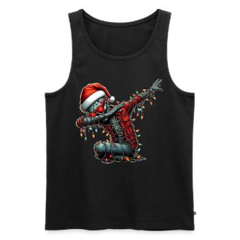 Dabbing Zombie Sonnenbrille Niedlich Weihnachten X - Männer Premium Bio Tank Top - Schwarz - Vorne - Michal (187cm)