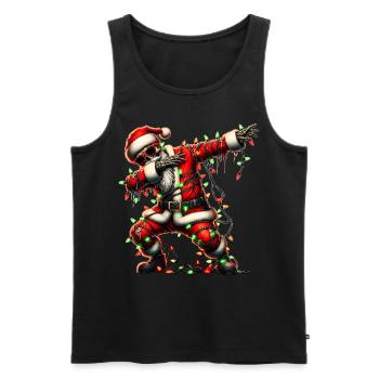 Dabbing Zombie Santa Sunglasses Cute Christmas - Men's Premium Organic Tank Top - black - Front - Michal (187cm)
