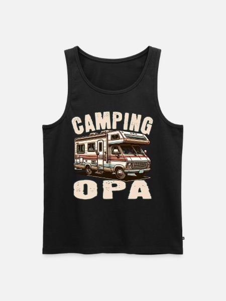 Camping Opa - Männer Premium Bio Tank Top - Schwarz