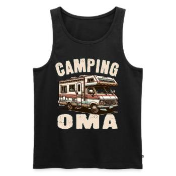 Camping Oma - Männer Premium Bio Tank Top - Schwarz - Vorne - Michal (187cm)