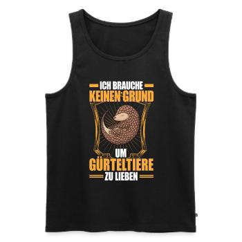 Armadillo No Reason Armadillo Armadillo Armadillo - Men's Premium Organic Tank Top - black - Front - Michal (187cm)