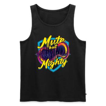 Hearing loss Sudden hearing loss Mute but Mighty - Men's Premium Organic Tank Top - black - Front - AI Model Male 178 light (178cm)