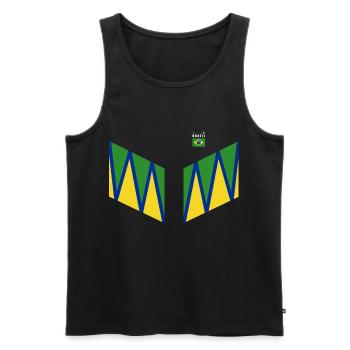 Brasilien Brazil shirt Brasilianer Rio de Janeirao - Männer Premium Bio Tank Top - Schwarz - Vorne - Michal (187cm)