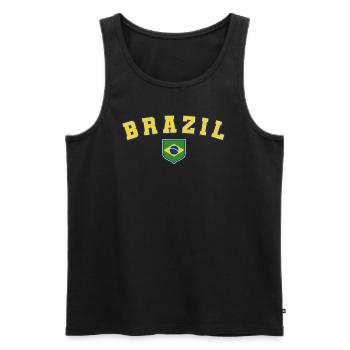Brésil Brésil Maillot brésilien Rio de Janeiro - Débardeur bio Premium Homme - noir - Devant - Michal (187cm)