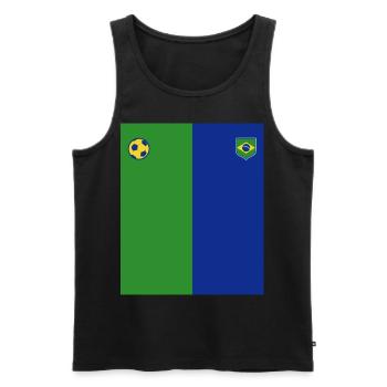 Brazil Brazil shirt Brazilian Rio de Janeirao - Men's Premium Organic Tank Top - black - Front - Michal (187cm)