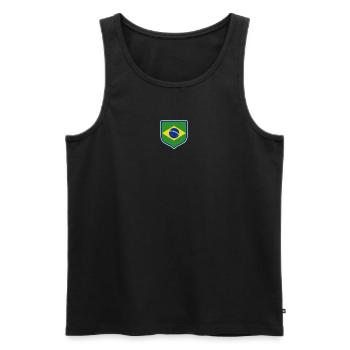 Brasilien Brazil shirt Brasilianer Rio de Janeirao - Männer Premium Bio Tank Top - Schwarz - Vorne - Michal (187cm)
