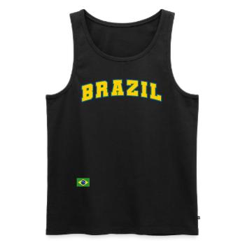 Brasilien Brazil shirt Brasilianer Rio de Janeirao - Männer Premium Bio Tank Top - Schwarz - Vorne - Michal (187cm)