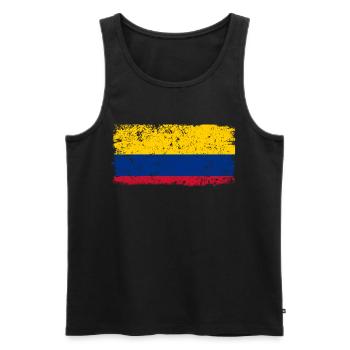 Colombie Colombie Medellín Vacances Bogota Cali - Débardeur bio Premium Homme - noir - Devant - Michal (187cm)