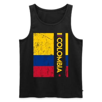 Kolumbien Colombia Medellin Urlaub Bogota Cali - Männer Premium Bio Tank Top - Schwarz - Vorne - AI Model Male 178 light (178cm)