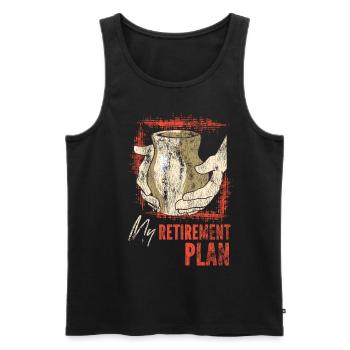Poterie Céramiste Artiste Retraité Mon - Débardeur bio Premium Homme - noir - Devant - Michal (187cm)