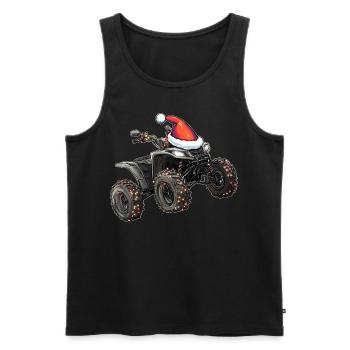 Atv Quad 4 Wheeler Weihnachten Hut Xmas - Männer Premium Bio Tank Top - Schwarz - Vorne - AI Model Male 178 light (178cm)