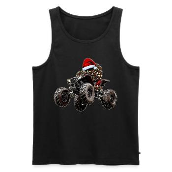 Atv Quad 4 Wheeler Weihnachten Hut Xmas - Männer Premium Bio Tank Top - Schwarz - Vorne - AI Model Male 178 light (178cm)