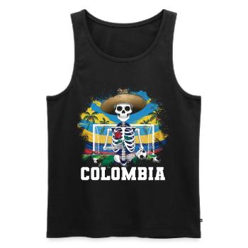 Colombie Colombie Medellín Vacances Bogota Cali - Débardeur bio Premium Homme - noir - Devant - Michal (187cm)