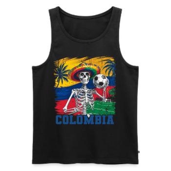 Kolumbien Colombia Medellin Urlaub Bogota Cali - Männer Premium Bio Tank Top - Schwarz - Vorne - AI Model Male 178 light (178cm)