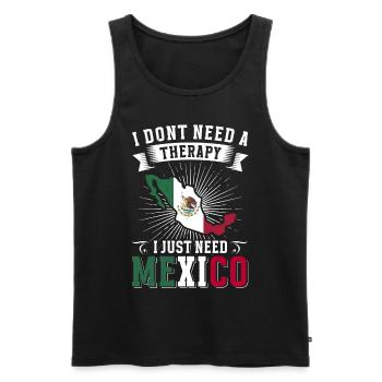 Mexiko Mexico Mexikaner Geschenk Flagge Fußball - Männer Premium Bio Tank Top - Schwarz - Vorne - Michal (187cm)