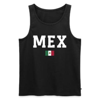 Mexiko Mexico Mexikaner Geschenk Flagge Fußball - Männer Premium Bio Tank Top - Schwarz - Vorne - Michal (187cm)