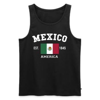 Mexiko Mexico Mexikaner Geschenk Flagge Fußball - Männer Premium Bio Tank Top - Schwarz - Vorne - Michal (187cm)