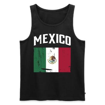 Mexique Mexique Cadeau mexicain Flag Football - Débardeur bio Premium Homme - noir - Devant - Michal (187cm)
