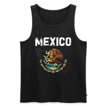 Mexiko Mexico Mexikaner Geschenk Flagge Fußball - Männer Premium Bio Tank Top - Schwarz - Vorne - Michal (187cm)