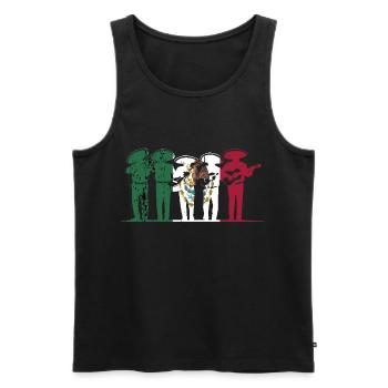 Mexiko Mexico Mexikaner Geschenk Flagge Fußball - Männer Premium Bio Tank Top - Schwarz - Vorne - Michal (187cm)