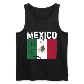 Mexiko Mexico Mexikaner Geschenk Flagge Fußball - Männer Premium Bio Tank Top - Schwarz - Vorne - Michal (187cm)