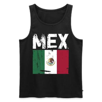 Mexique Mexique Cadeau mexicain Flag Football - Débardeur bio Premium Homme - noir - Devant - Michal (187cm)