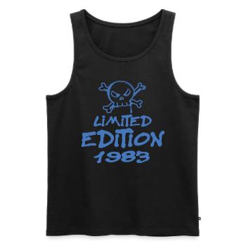 Limited Edition 1983 Birthday Born 1983 - Men's Premium Organic Tank Top - black - Front - Michal (187cm)