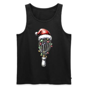 Schneebesen Weihnachtsmütze Backen Bäcker Weihnach - Männer Premium Bio Tank Top - Schwarz - Vorne - AI Model Male 178 light (178cm)